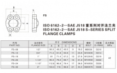 法蘭接頭—ISO 6162-2—SAE J518 重系列對開法蘭夾